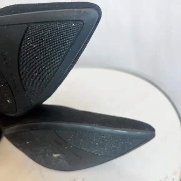 MARC FISHER ZALA BLOCK HEEL POINTY TOE HEEL WOMENS BLACK SUEDE SIZE 7 1/2 MEDIUM - Picture 10 of 12